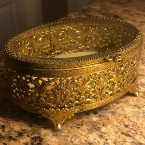 Vintage Filigree jewelry box